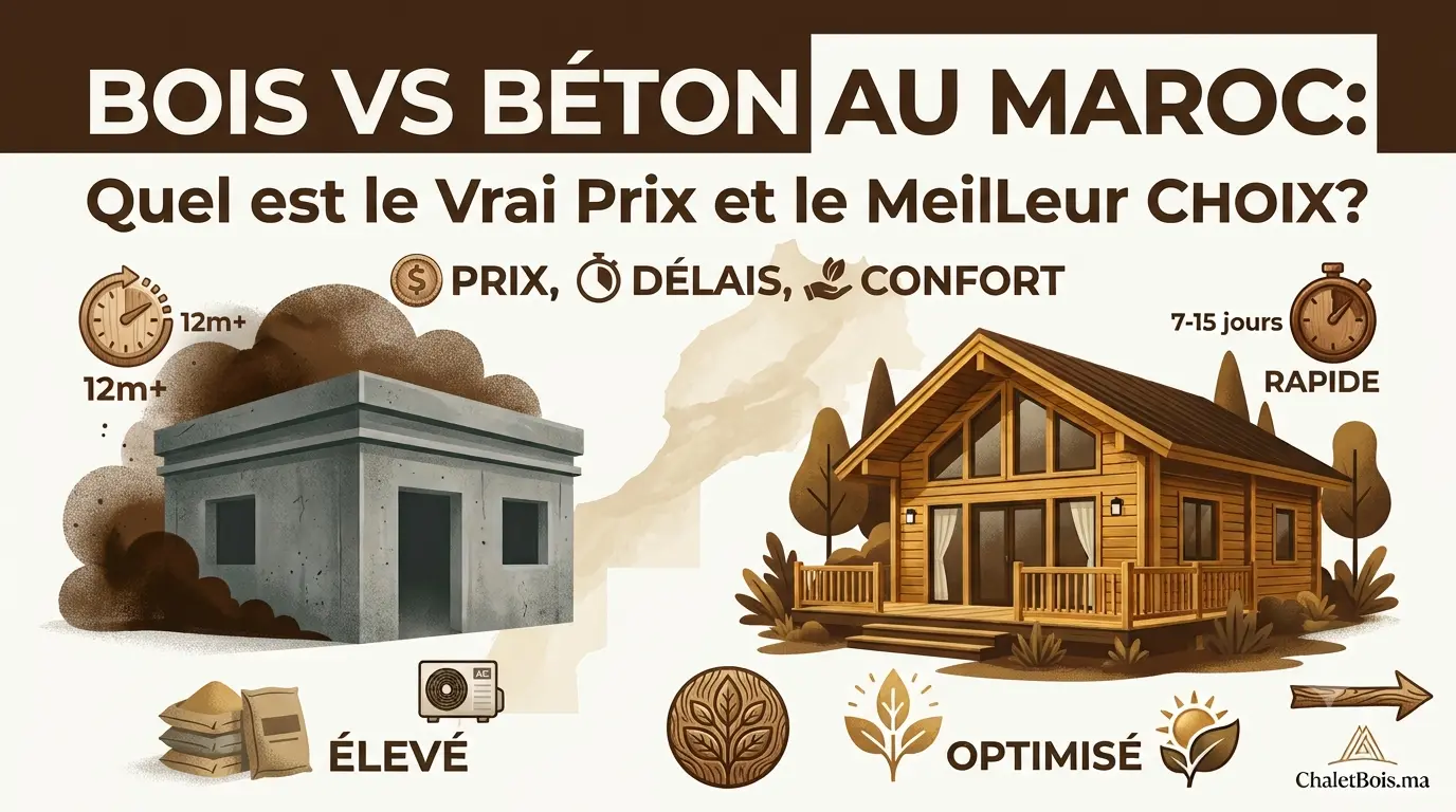 construction en bois ou Béton au Maroc : Quel est le Vrai Prix et le Meilleur Choix ChaletBois.ma